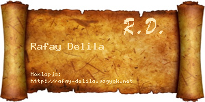 Rafay Delila névjegykártya